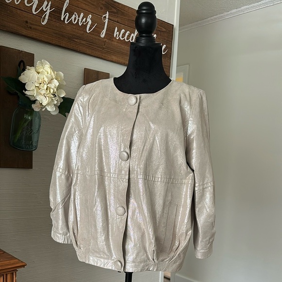 Karen Karen Gold Metallic Women’s Jacket XL - Picture 3 of 8